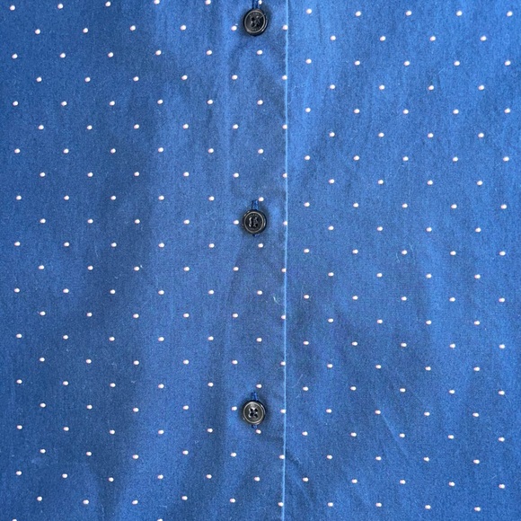 Perry Ellis Navy Speckled Portfolio Dress Shirt | Men’s Size Large - Picture 8 of 9